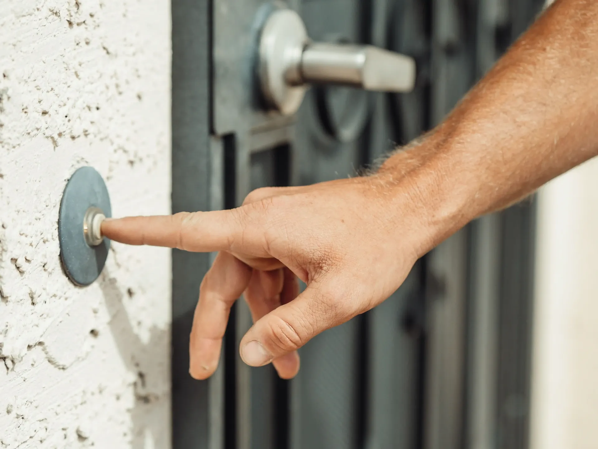 Ringing doorbell for a visit & quote